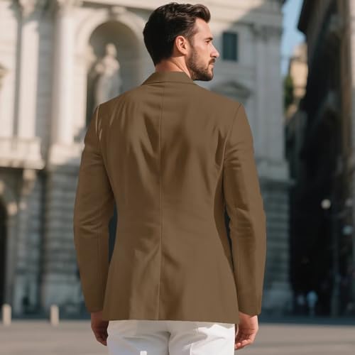 Mens Sport Coat Casual One Button Business Office Blazer Stretchy Notched Lapel Suit Jacket with Pockets Size S-5XL4