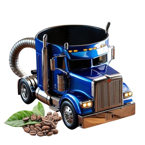 Tasse à café en forme de camion fabriquée à la main, tasse à thé créative semi-camion, cadeau d'anniversaire pour homme, papa, petit ami