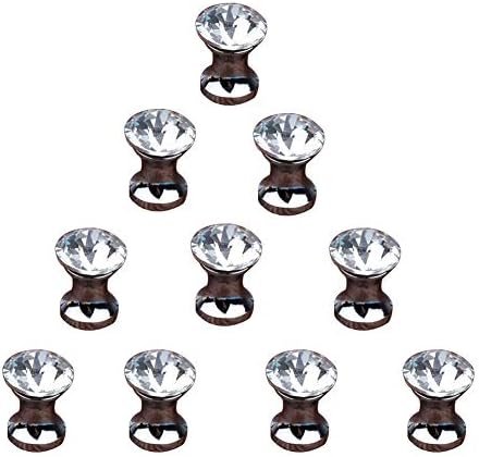 Jingyi E-commerce 10 Pcs Crystal Cabinet Drawer Mini Metal Jewelry Box Gift Case Knobs Single Hole Pull Handles