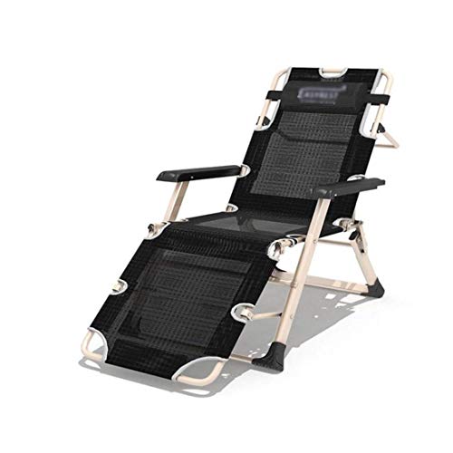 GJZM Folding Reclining Chair Deck Chair, Adjustable Zero Gravity Folding Recliner with Armrests for Beach Sun Camping Garden Deck Reclining Chair,A,178x62x25cm