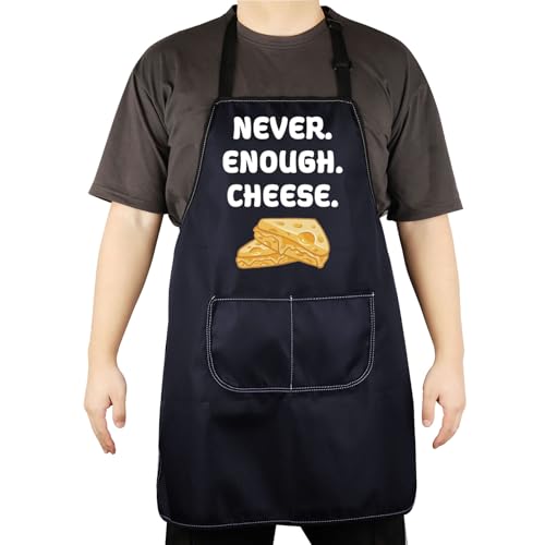 Tablier Never Enough Cheese en coton pour amateur de fromage