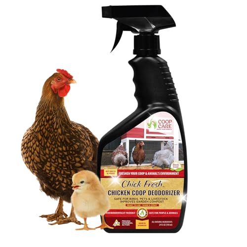 Coop Care Chick Fresh - Odor Control Spray for Backyard Chickens. Eliminator of Chicken Coop & Brooders Odor & Ammonia! 24 oz Poultry Spray Bottle Poultry Supplies from