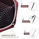 RFID Blocking Leather Wallet for Women,Excellent Women’s Genuine Leather Credit Card Holder Ladies Small Blocked Accordion Wallets with Stainless Steel Zipper Compact Accordian ID Cards Bag Wine Red