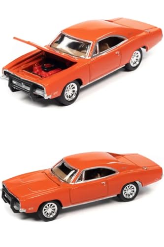 Johnny Lightning 1969 Dodge Charger R/T Orange 1/64 Diecast Model Car by JLSP206
