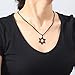 VASSAGO Star of David Pendant Necklace Solomon Six-Pointed Star Talisman Stainless Steel Hexagram Jewish Israel Jewelry for Men (black)