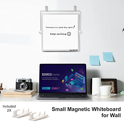 Image of TSJ OFFICE Small White Board - 10 X 10 Inches Silver Framed Dry Erase Board