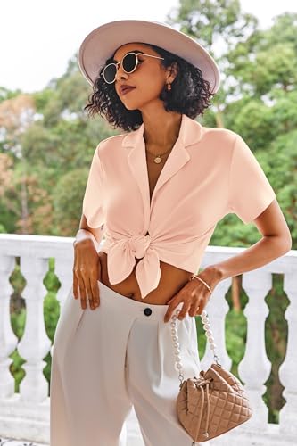 Image of Ekouaer Pajamas Set for Women Short Sleeve Sleepwear Button Down Pjs Lounge Sets Soft Nightwear