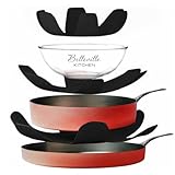 GWAWG 6Pcs Pot Pan Protectors for Stacking 6 Different Size Black Pan Protectors for Protecting Stacking Pan Pads Separators(20,26,28,30,35,38cm) - Image 4
