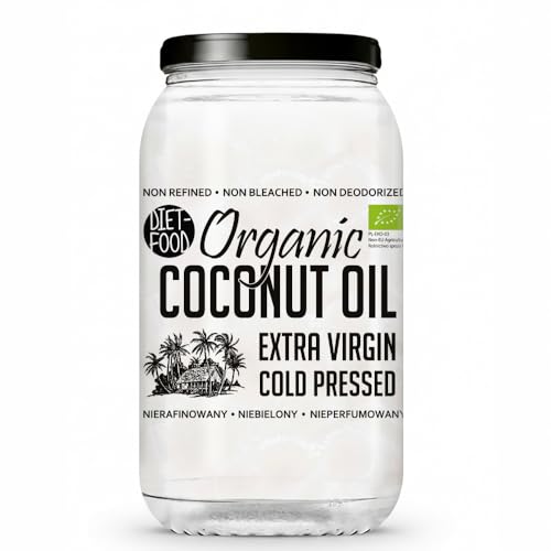 Aceite de coco virgen orgánico premium DIET-FOOD 1000ml extracto de alta pureza