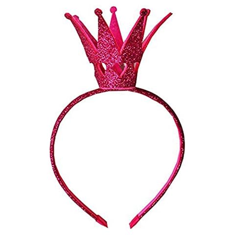 Ever Fairy Girls Shiny Crown Hairband Princess Girl Crown Headband Wedding (Pink) Cover