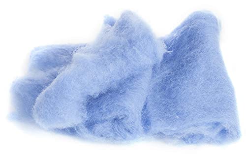 Image of Desert Breeze Distributing Maori Wool Carded Batting, 100% Natural New Zealand Wool Made by DHG in Italy for Needle Felting, 3.5 OZ, 27 Micron, Color Cornflower Blue