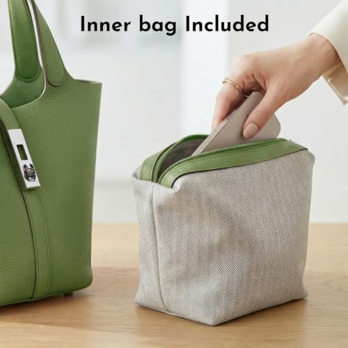 Image of Tote Bag for Women Vegan Leather Bucket Purse for Women Top Handle Handbag Shoulder Bag with Detachable Small Purse