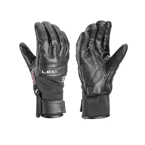LEKI Lightning 3D Spring Glove Lightweight Insulated Water-Resistant Gloves for Skiing, Snowboarding, & Cold Weather - Black - Small