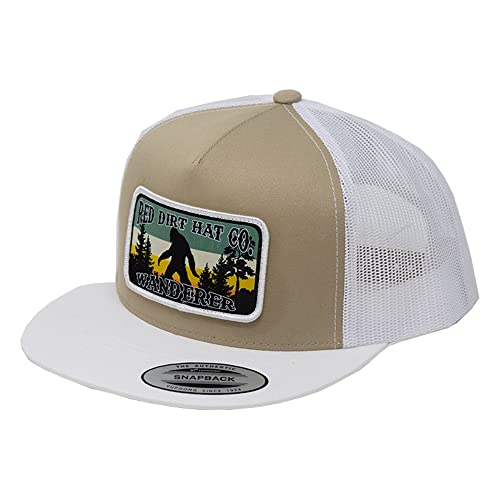 Image of Red Dirt Hat Company Wildlife Adjustable Snapback Hat (US, Alpha, One Size, Wanderer - White /Khaki)
