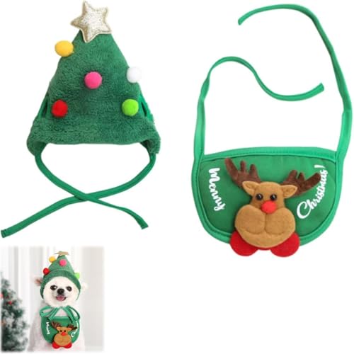 Wasserhandtuch, Grüner Hut, Weihnachtsmütze Hund, Weihnachtskostüm...