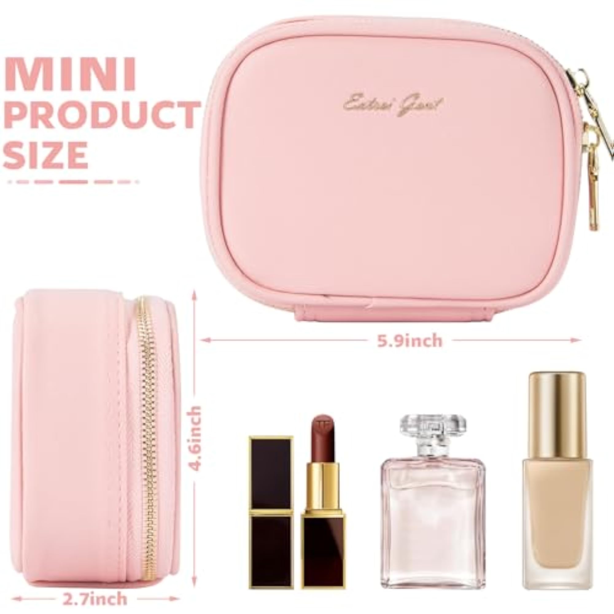 Portable Cosmetic Bag with Mirror LED Light