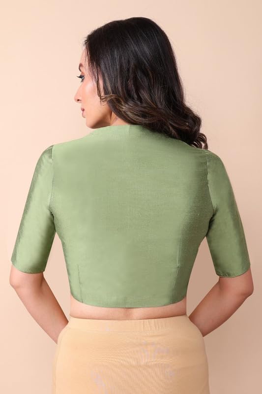 Image of RENE Cotton Tussar Blouse(T-005204@@P)