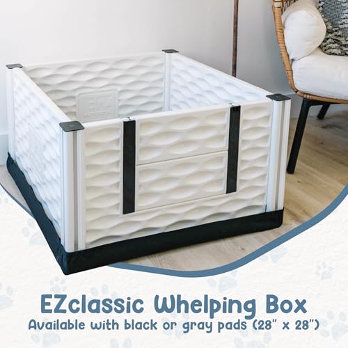 Image of EZwhelp EZclassic Dog Whelping Box - Washable Pee Pad, Small 28 inchx28 inchx18 inch