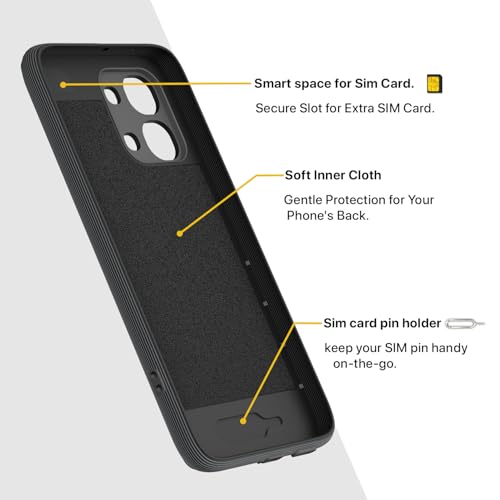 Image of Pikkme Back Cover for Oppo F31 5G / Oppo F33 5G Camera Protection 3D Hexa Cube Design Silicone Protective Bumper Case (Grey)