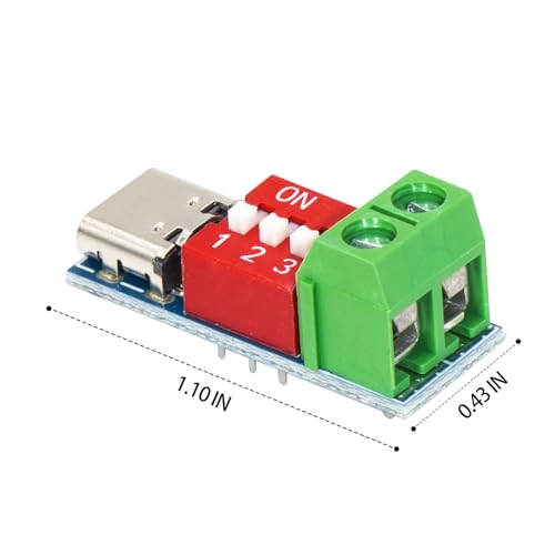 5 Packs USB-C PD Trigger Board Module PD/QC Decoy Board Tools for Fast Charge USB Type-c to 5V9V12V20V High Speed Charger Power Delivery Boost2
