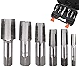 HORUSDY 6-Piece NPT Pipe Tap Set, Sizes Includes 1/8', 1/4', 3/8', 1/2', 3/4' and 1'