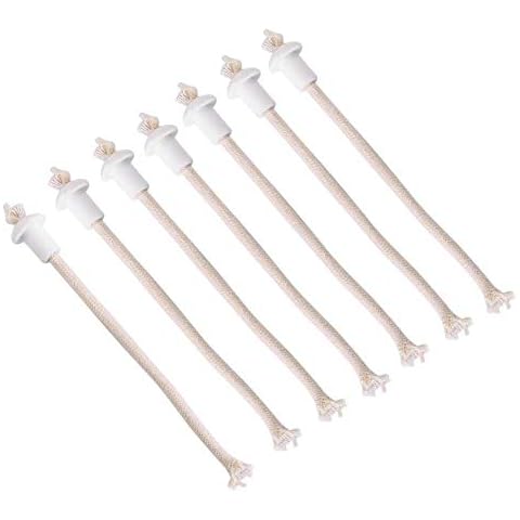 Ausla Mecha de Cerámica, 7Pcs Lámpara de Mecha de Aceite Cover