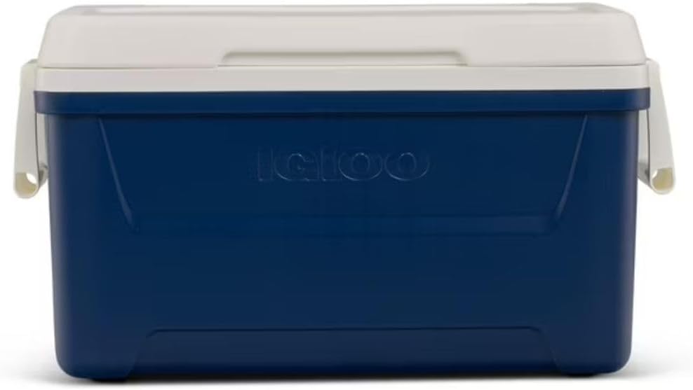 Igloos 48-Quart Hard-Sided Ice Chest Cooler with Swing-Up Handles, Quick-Access Drain Plug & Ultratherm Insulation for Camping, Tailgating, Beach & Outdoor Adventures
