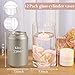 TBWIND 12pcs Glass Cylinder Vases for Centerpieces, 6 Inch Clear Flower Vases for Wedding Decorations and Indoor Home Decor, Hurricane Candle Holder for Table Shelf, Party