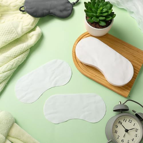 Cutecrop 300 Disposable Eye Pillow Covers Care Cotton Sheet, Facial Eye Covers Spa Cotton Paper, Cosmetic Facial Paper Sheet Nose Face Pads, Safe & Sanitary - Thumbnail 4