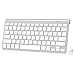 PINKCAT Tastatur Kabellos, 2,4 G USB & Bluetooth Tastatur Deutsches QWERTZ Layout Kompakte Mini Keyboard mit Multimedia-Tasten, Keyboard PC, Kompatibel mit Notebook, Laptop, PC, Windows (Silber)