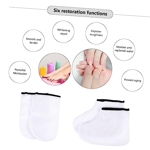 Beaupretty 2pares Mascarilla Exfoliante para Pies Guantes de Cera de Parafina para Manos y Pies Guantes Que Preservan el Calor Cuidado Piel - imagen 6