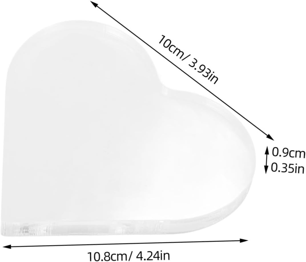 DIY Acrylic Sheets Blank Heart Plaque Unique Shape Acrylic Board for Decorative Projects