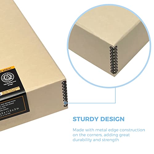 Lineco, Caixa de armazenamento Archival Slide 39,4 cm x 29,2 cm x 7,6 cm, comporta até 1, 320 slides