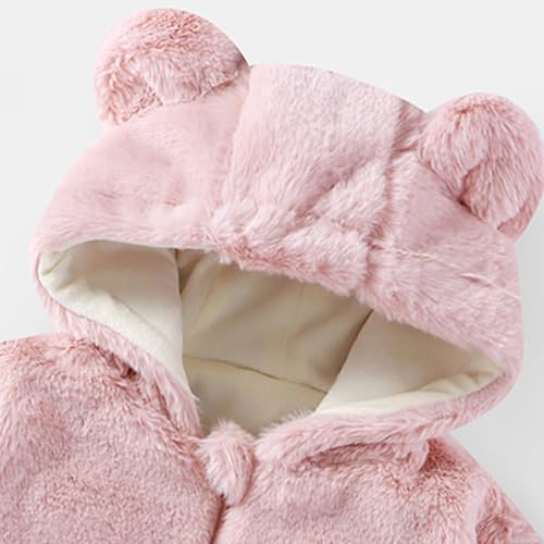 Thermal Puffer Hooded Plain Hoods for Kids Girl Boy Winter Fall Fleece Lined Wool Print Jacket Outfits Kid 20253