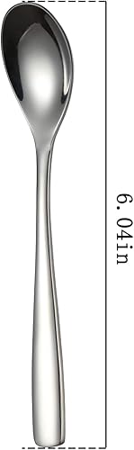 Miniatura 2 de Demitasse - Juego de 12 cucharas de café de acero inoxidable, mini cucharas de té para postre