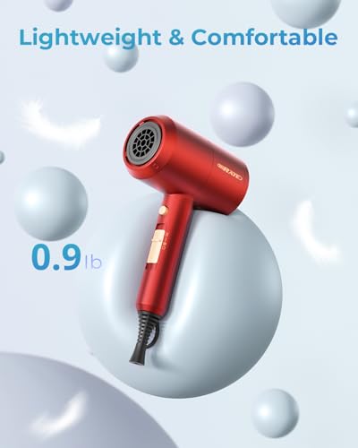 Image of SHRATE Ionic Hair Dryer with Diffuser | Professional Blow Dryer for Curly, Frizzy & All Hair Types | Low Noise & Gentle for Sensitive Hair | Compact & Portable Design for Home, Travel, Women & Men