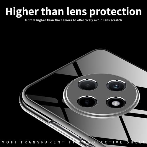 Image of REALCASE Stylish Silicone Back Cover Case for Oppo F27 Pro+ Plus 5G | Scratch Resistant Protective Crystal Clear Transparent Shock Proof Bumper Back Cover Case for Oppo F27 Pro Plus 5G