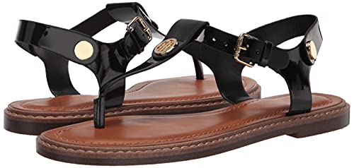 Tommy Hilfiger Women's Bennia Flat Sandal, Black, 8 #TOP7