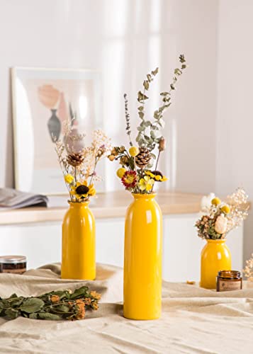 Cwlwgo- Ceramic Vase Set,Set Of 3 Small Vases, Modern Decorative Vase,Suitable For Shelf Decor,Bookshelf, Living Room Table Décor,Fireplace & Entrance Decor,Christmas Decor. #TOP2