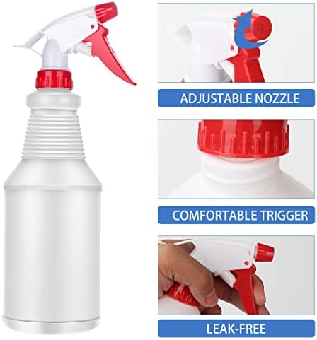 LAOJU Spray Bottles Water Spray Bottle for Cleaning 750ML Trigger Sprayer Empty Plastic Spraying Bottles with Mist and Jet Setting for Household Gardening Plant and Watering 3 Pack