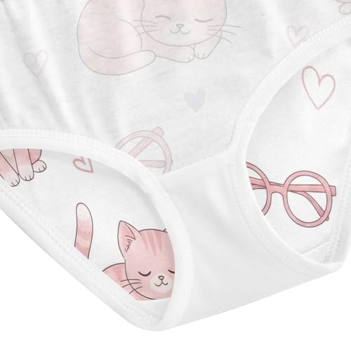 Kids Underwear, Cute Pink Kittens Toddler Panties, Girls Underwear Cotton, 2T–8 Years4