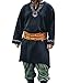 Produktbild Leonardo Carbone® Wikinger Tunika Freki - Mittelalter Kleidung Herren, Mittelalter Hemd, Freizeithemden Langarm, Karneval Kostüm Herren, Wikinger Tunika, LARP-Kleidung - 100% Baumwolle Schwarz L
