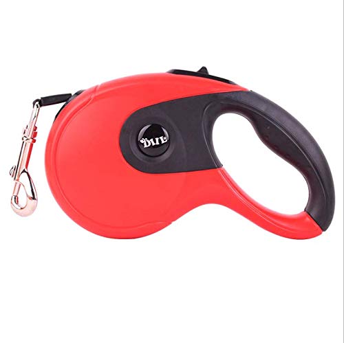 Corde de traction automatique pour chien rouge 5m pour balade