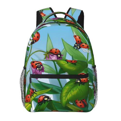 Mochila plegable ligera de mariquita equipaje de mano para camping y al aire libre