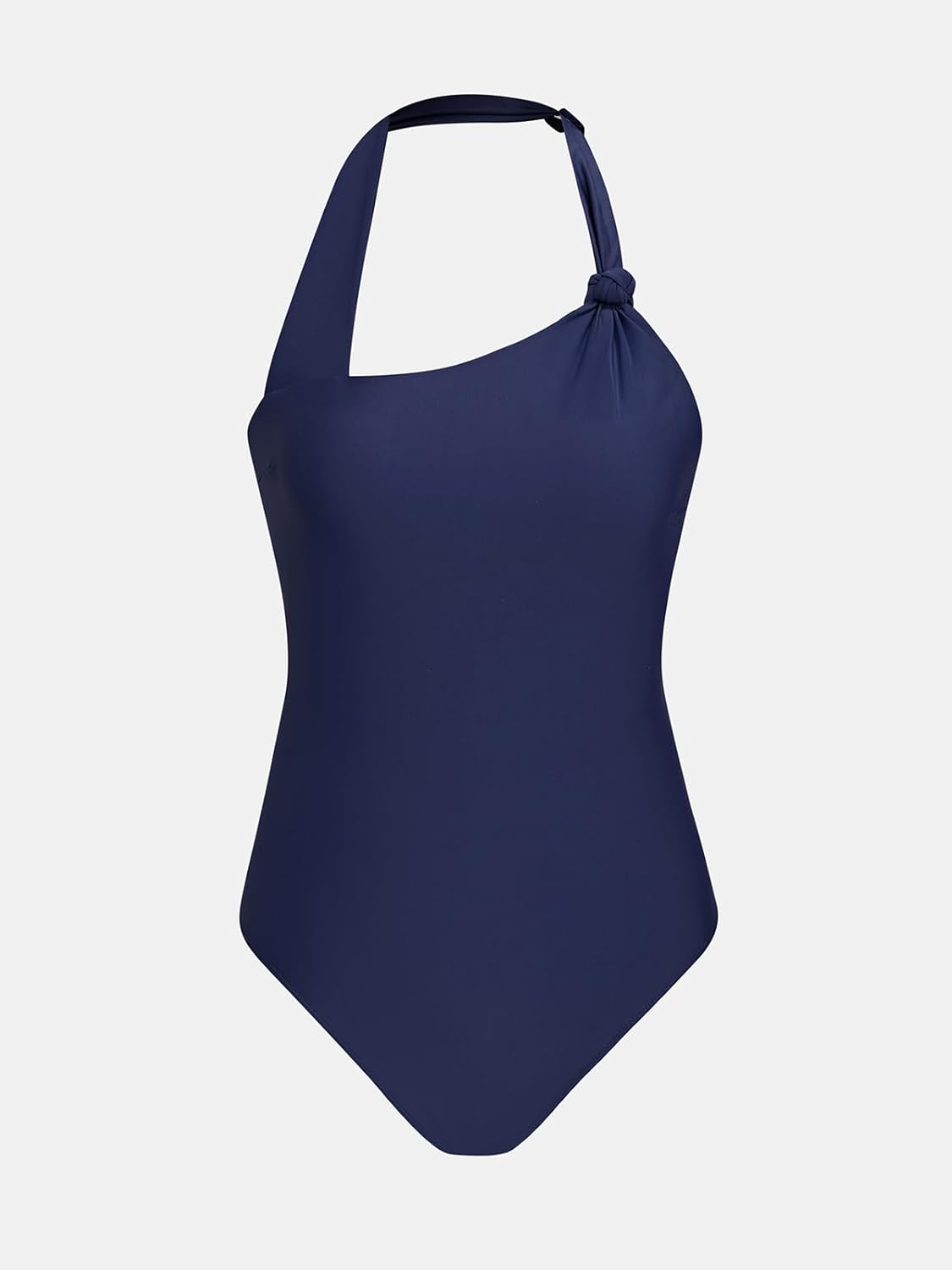 CUPSHE Women's One Piece Swimsuit Asymmetrical Neck Bathing Suit Halter Adjustable Wide Straps Swimwear