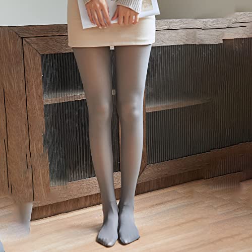 Fake Translucent Nude Tights Fleece, Flawless Legs Fake Translucent Warm Plush Lined Elastic Tights for Women4