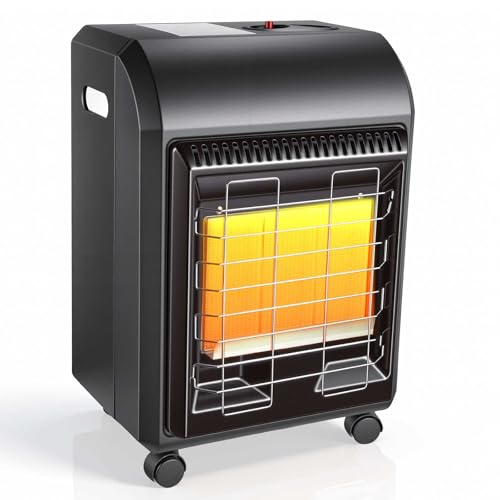 Propane Patio Heater, Outdoor 18000BTU Gas Radiant Heater, Propane Heaters for Indoor, Outside