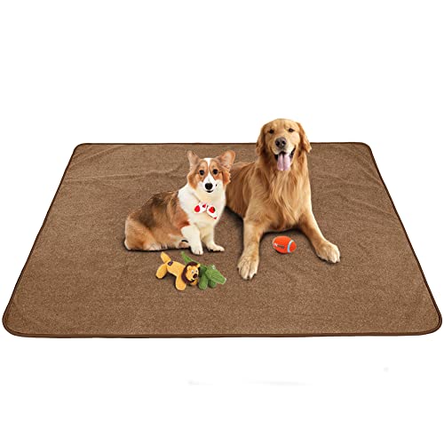 Image of Washable Pee Pads for Dogs, Extra Large Reusable Dog Pee Pad, Waterproof Pet Mat, Dog Playpen Mats for Puppy Training Whelping Playpen Pads