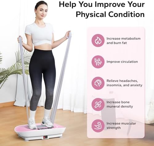 MERACH Vibration Plate Exercise Machine,Whole Body Workout Power Vibrate Fitness Platform Vibration Plate for Lymphatic Drainage,Motor Speed Control , Weight Loss & Shaping 5 41eKVRJrV0L. AC