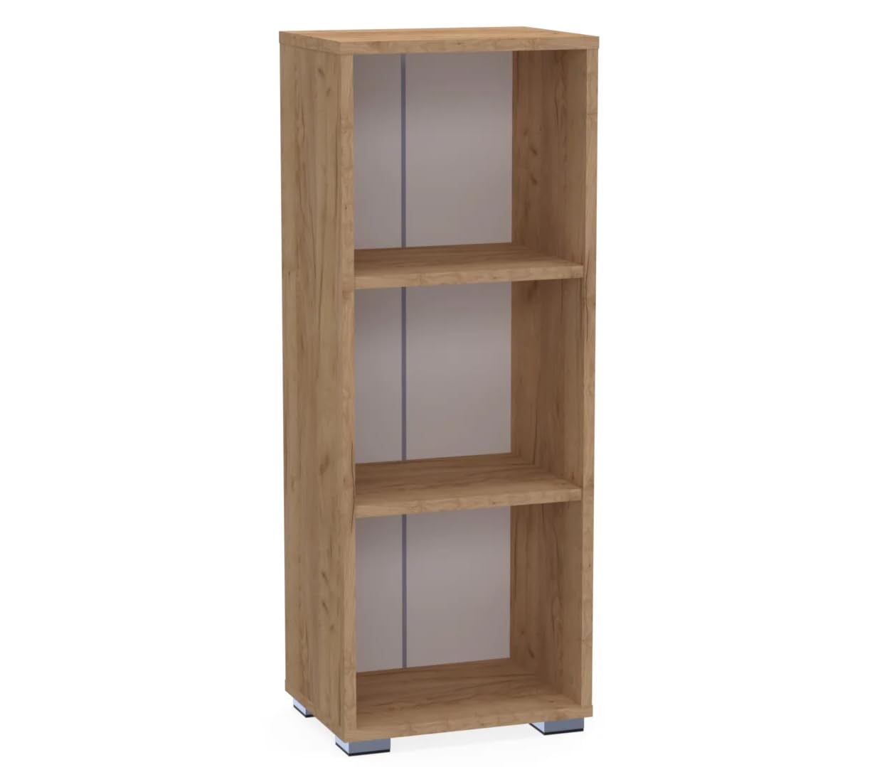 Regal Goldene Eiche 40 cm Breit - Bücherregal Holz – Büromöbel 40x30x106cm – Bücherschrank 3 Fächer – Büro Ordnerregal